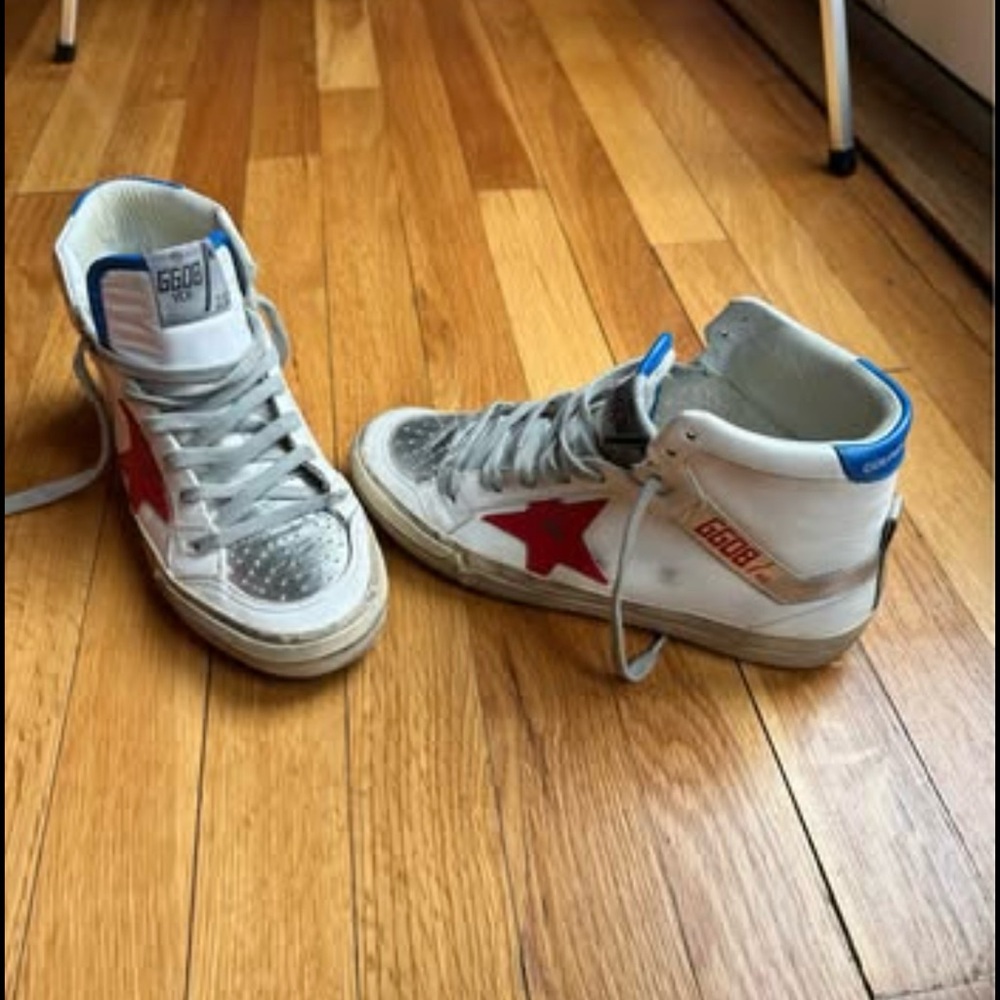 Golden Goose Women’s 2.12 White Hightop Sneakers (Size 37)